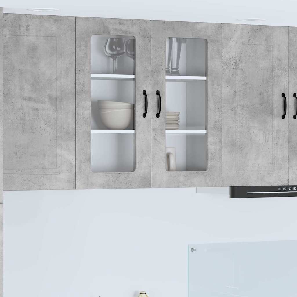 Kitchen Wall Cabinet with Shelf Concrete Grey 80 x 31 x 80 cm