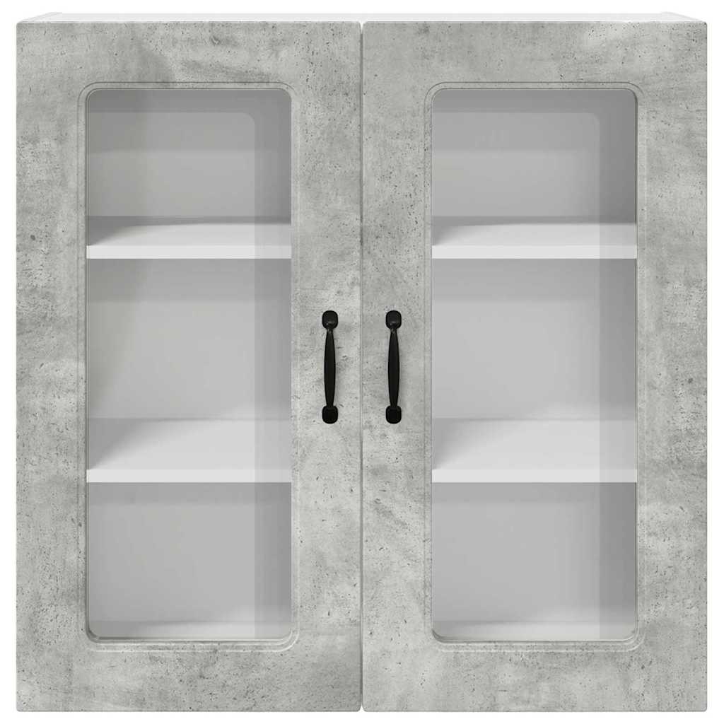 Kitchen Wall Cabinet with Shelf Concrete Grey 80 x 31 x 80 cm