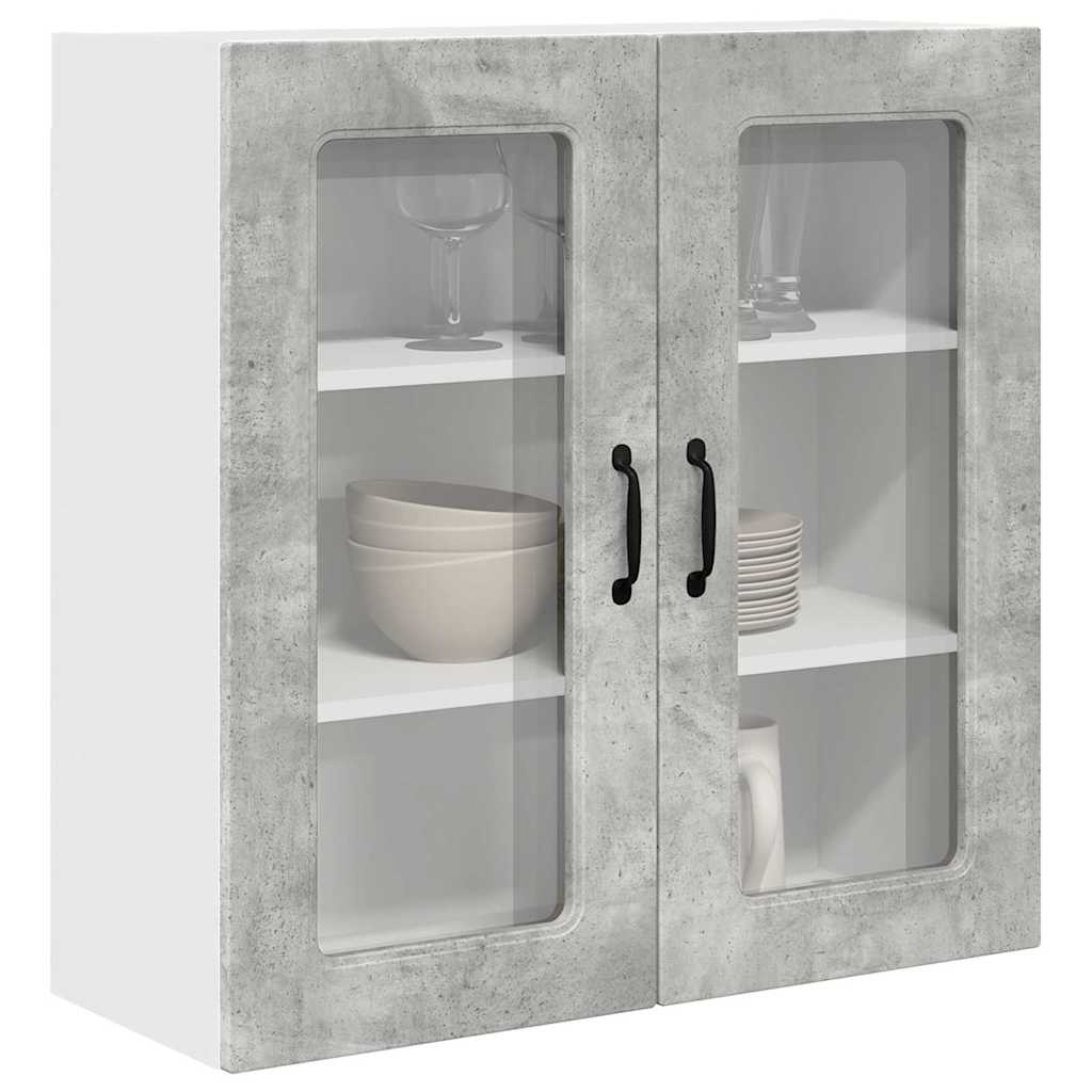 Kitchen Wall Cabinet with Shelf Concrete Grey 80 x 31 x 80 cm