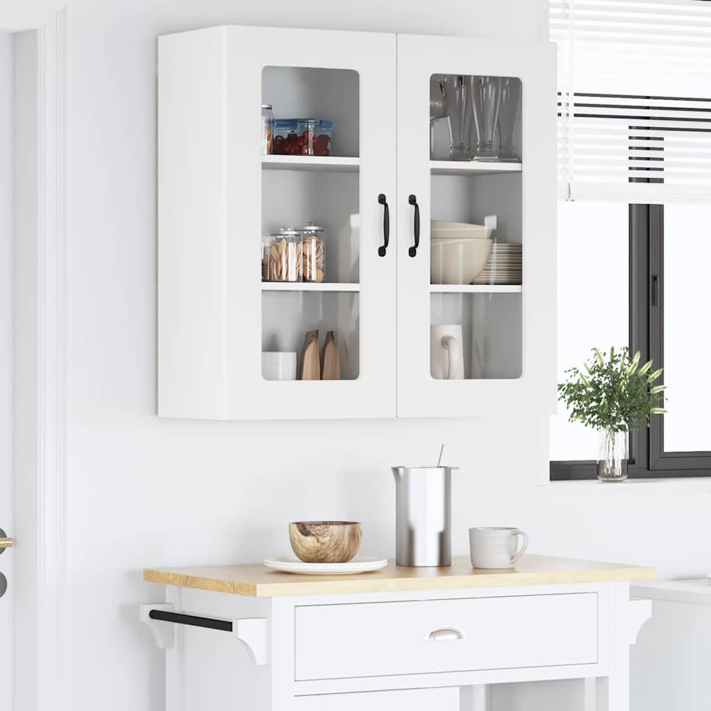 Kitchen Wall Cabinet with Door High Gloss White 80 x 31 x 80 cm