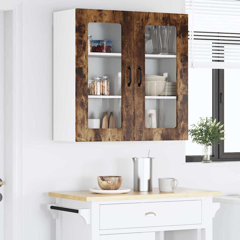 Kitchen Wall Cabinet Smoked Oak 80 x 31 x 80 cm Engineered Wood