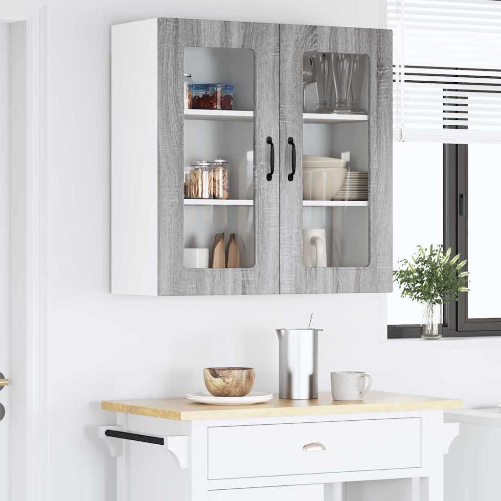 Kitchen Wall Cabinet with Shelf Grey Sonoma 80 x 31 x 80 cm
