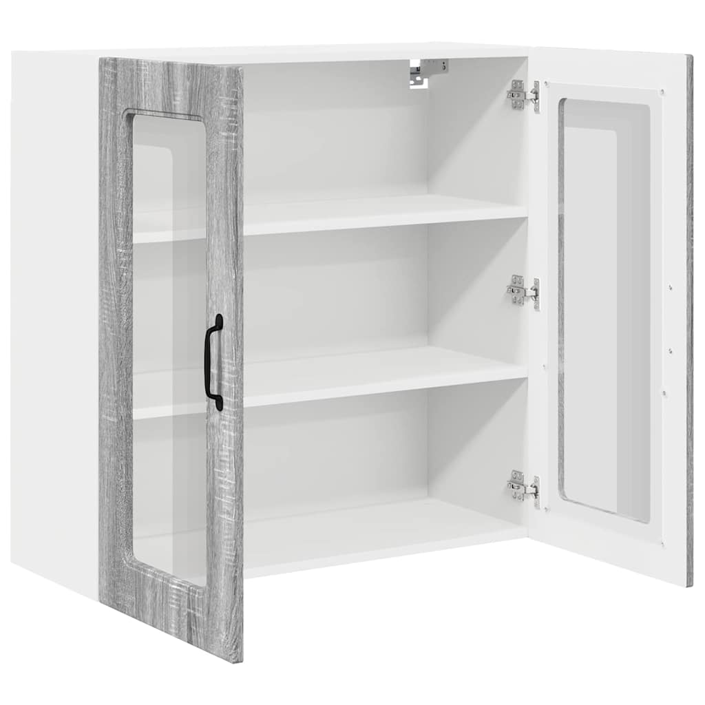 Kitchen Wall Cabinet with Shelf Grey Sonoma 80 x 31 x 80 cm