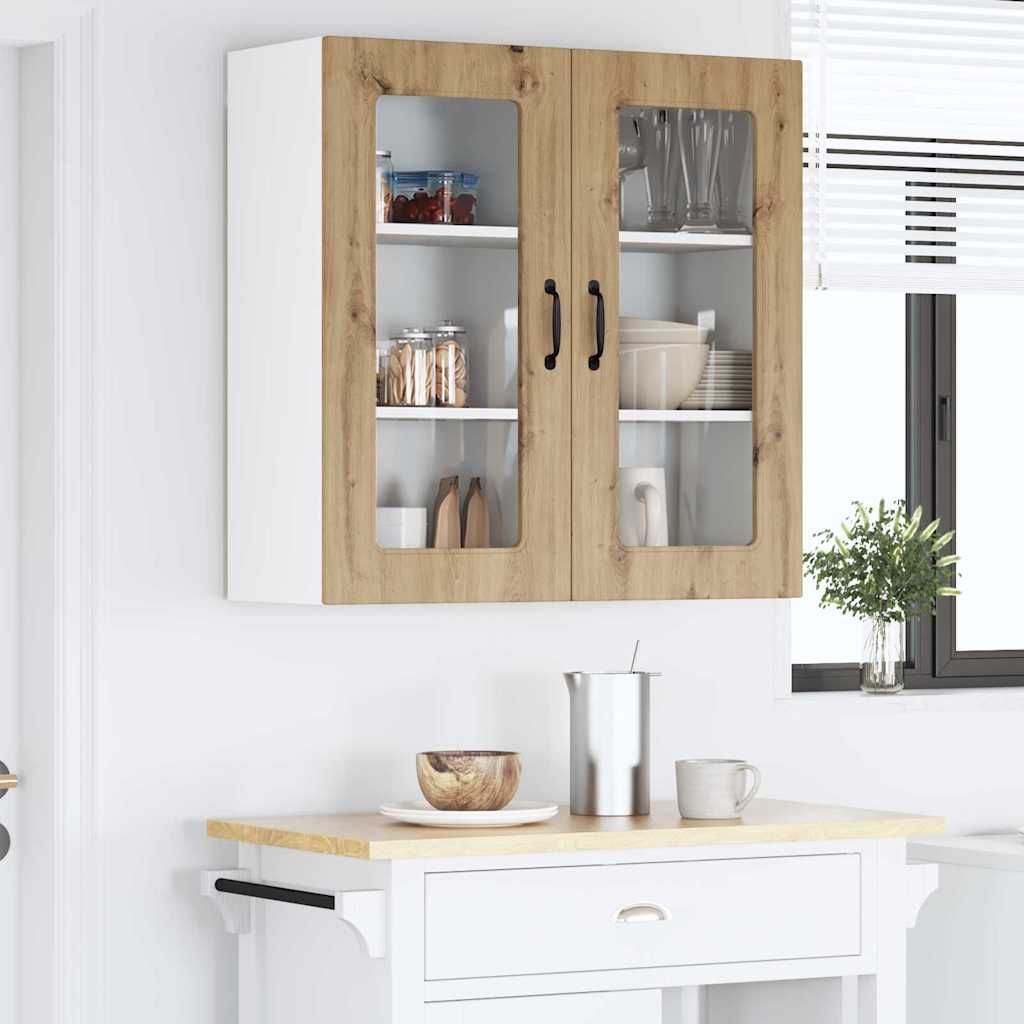 Kitchen Wall Cabinet with Shelf Artisan Oak 80 x 31 x 80 cm