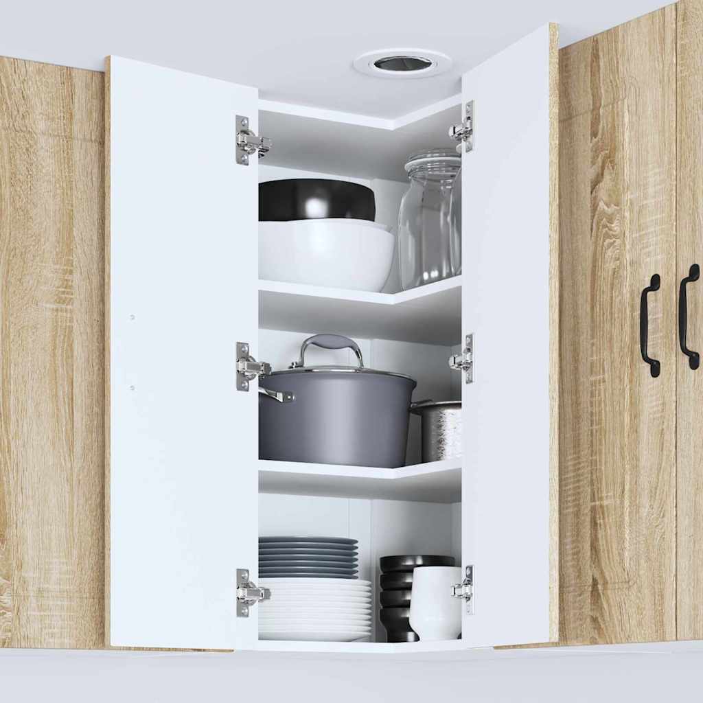 Kitchen Wall Cabinet Sonoma Oak 57 x 57 x 80 cm Engineered Wood