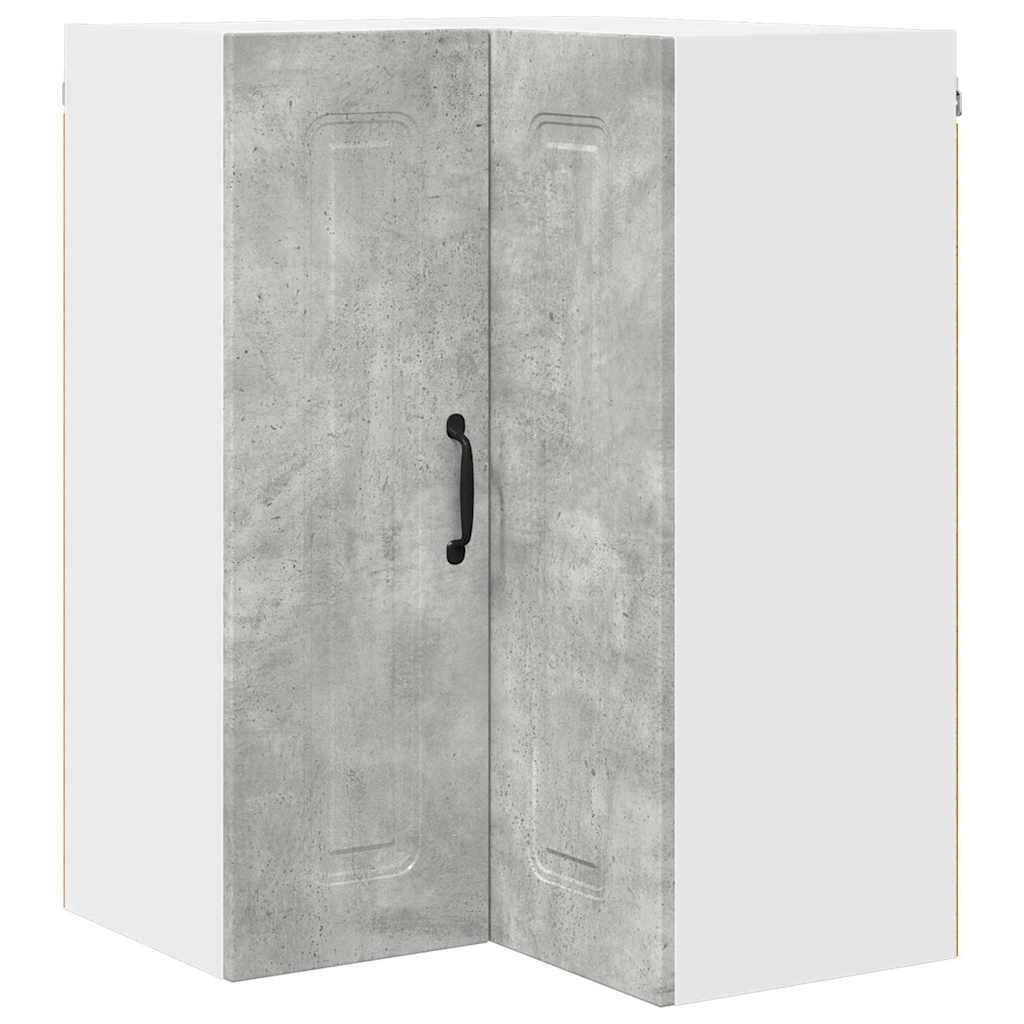 Kitchen Wall Cabinet with Shelf Concrete Grey 57 x 57 x 80 cm
