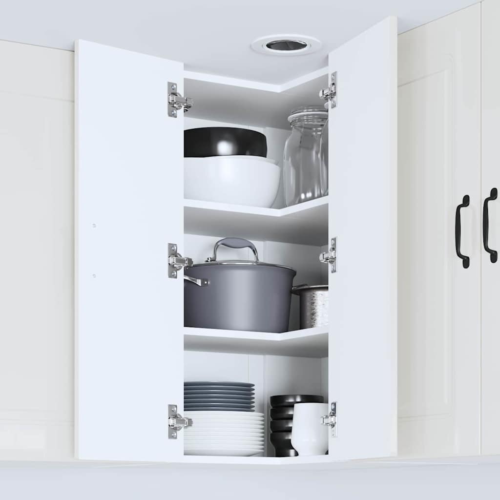 Kitchen Wall Cabinet with Door High Gloss White 57 x 57 x 80 cm