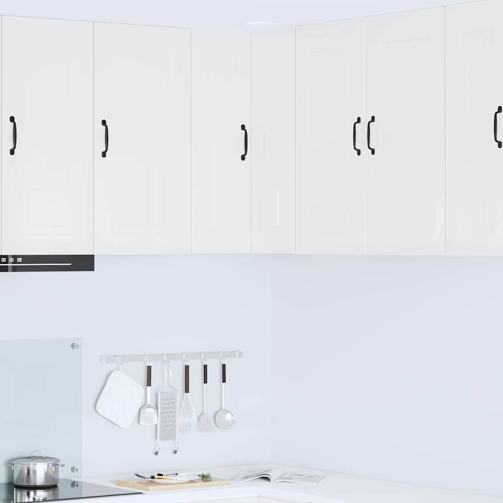 Kitchen Wall Cabinet with Door High Gloss White 57 x 57 x 80 cm