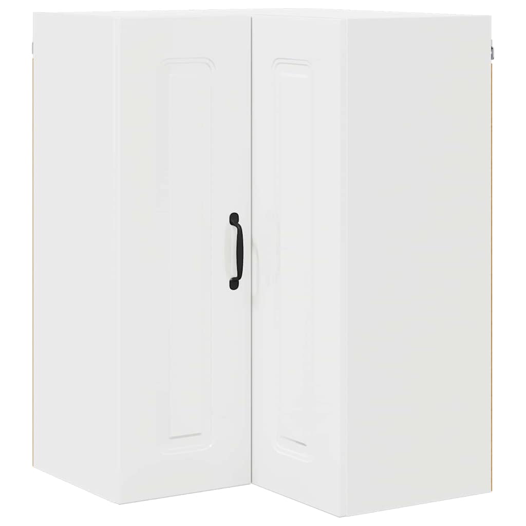 Kitchen Wall Cabinet with Door High Gloss White 57 x 57 x 80 cm