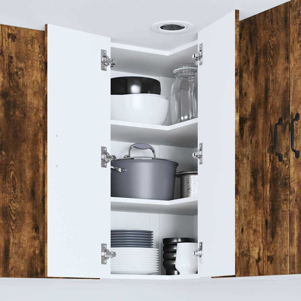 Kitchen Wall Cabinet Smoked Oak 57 x 57 x 80 cm Engineered Wood