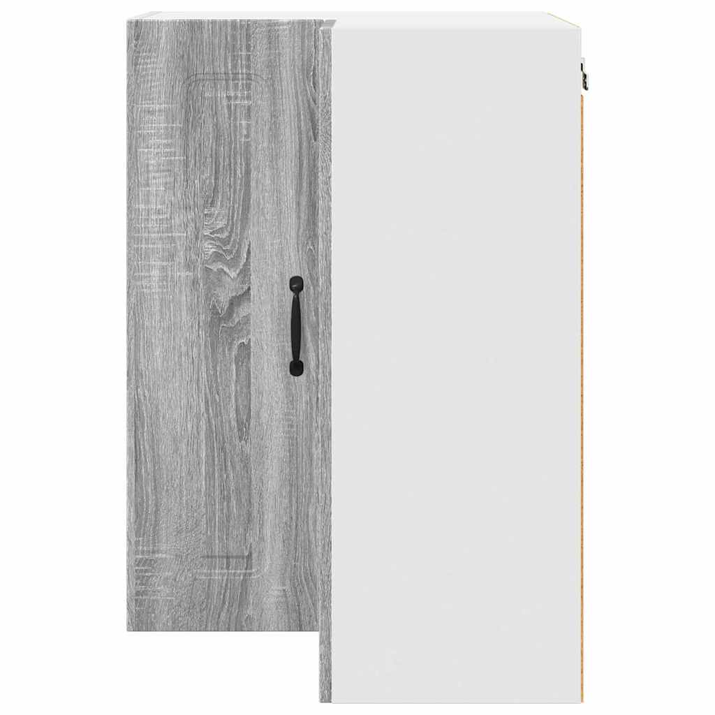 Kitchen Wall Cabinet with Shelf Grey Sonoma 57 x 57 x 80 cm