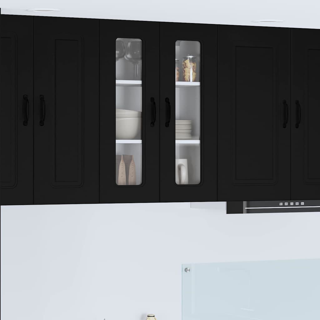 Kitchen Wall Cabinet Black 60 x 31 x 80 cm Engineered Wood