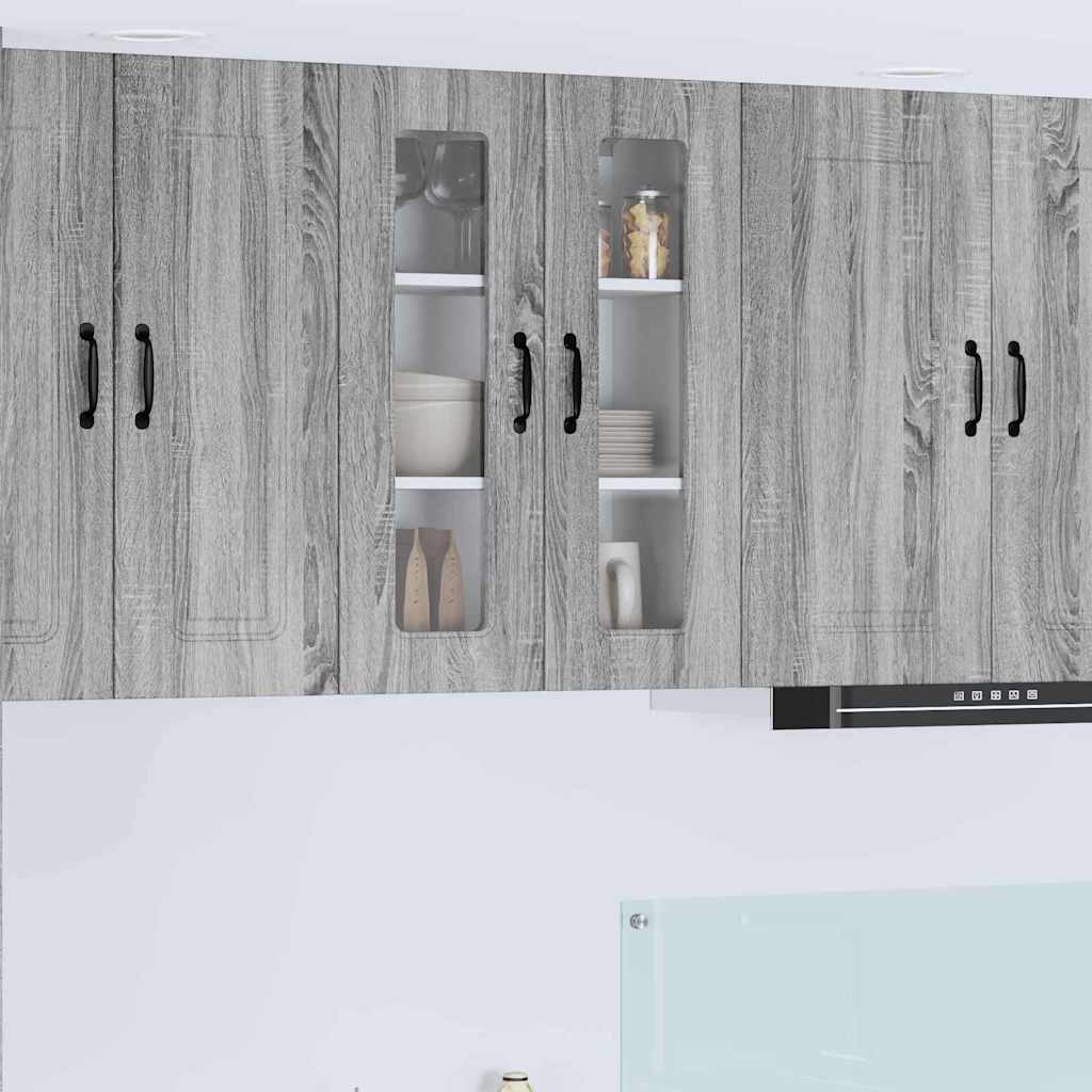 Kitchen Wall Cabinet with Shelf Grey Sonoma 60 x 31 x 80 cm