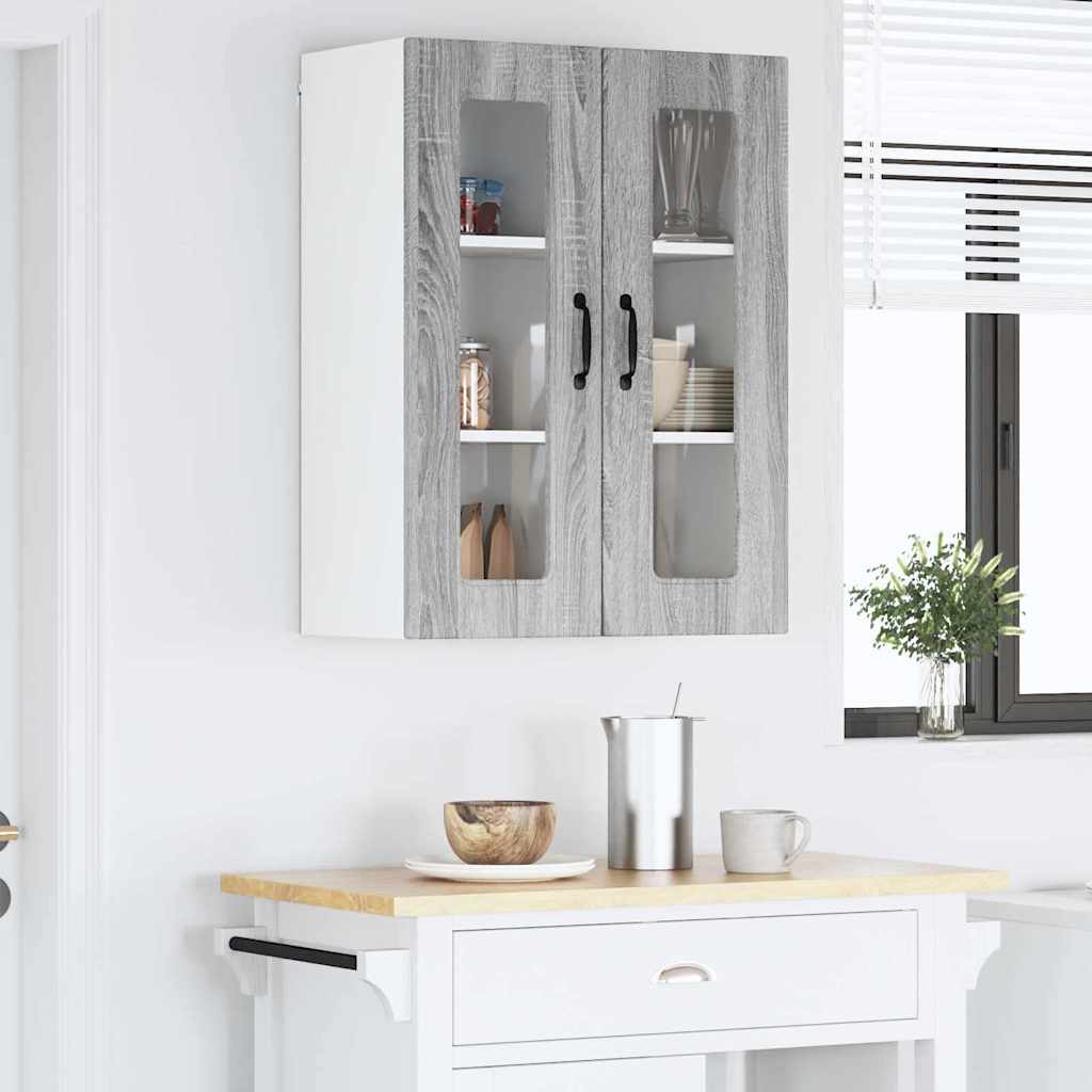 Kitchen Wall Cabinet with Shelf Grey Sonoma 60 x 31 x 80 cm