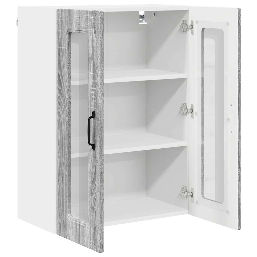 Kitchen Wall Cabinet with Shelf Grey Sonoma 60 x 31 x 80 cm