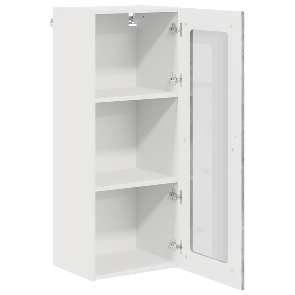 Kitchen Wall Cabinet with Shelf Concrete Grey 40 x 31 x 100 cm