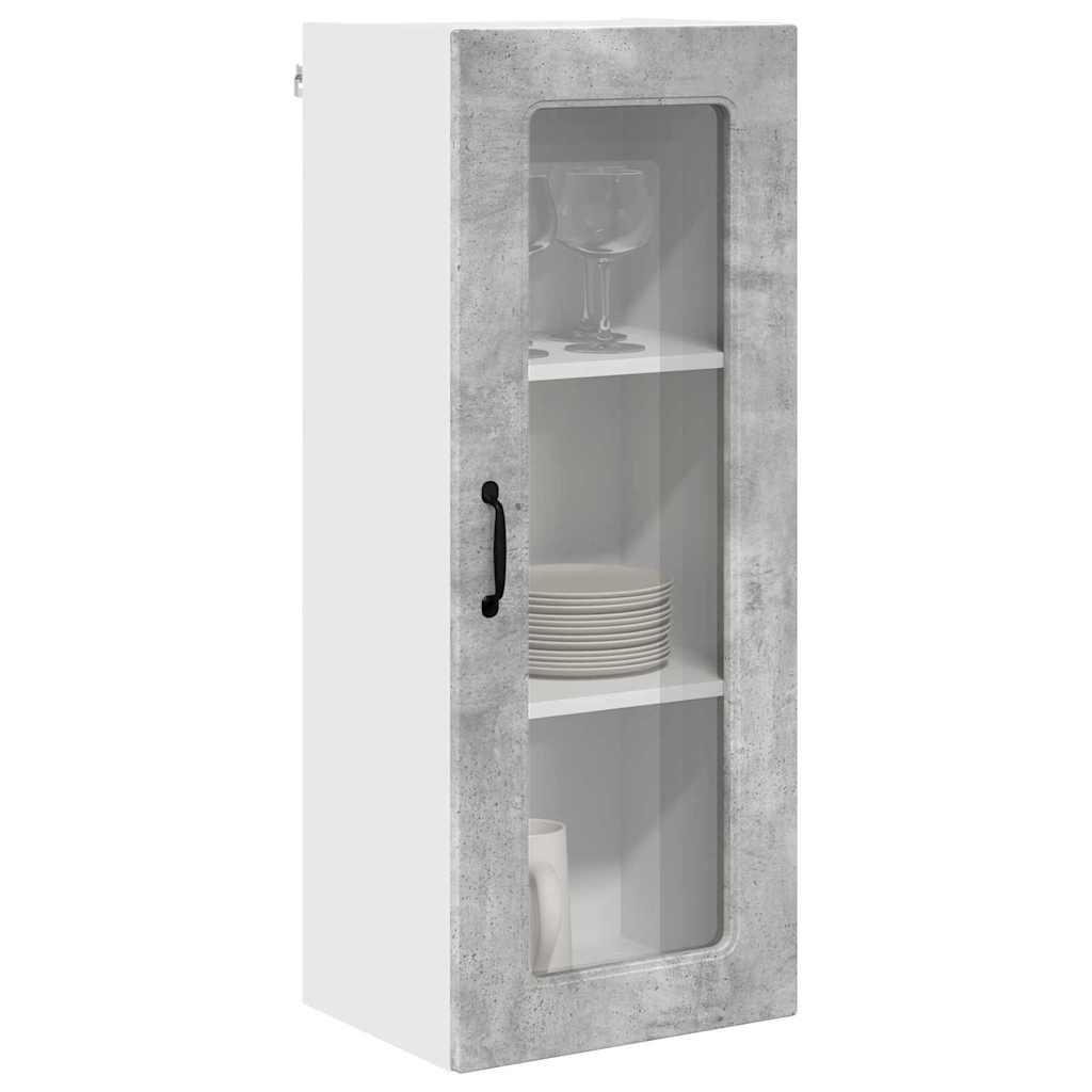 Kitchen Wall Cabinet with Shelf Concrete Grey 40 x 31 x 100 cm