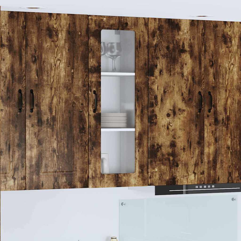 Kitchen Wall Cabinet with Shelf Smoked Oak 40 x 31 x 100 cm