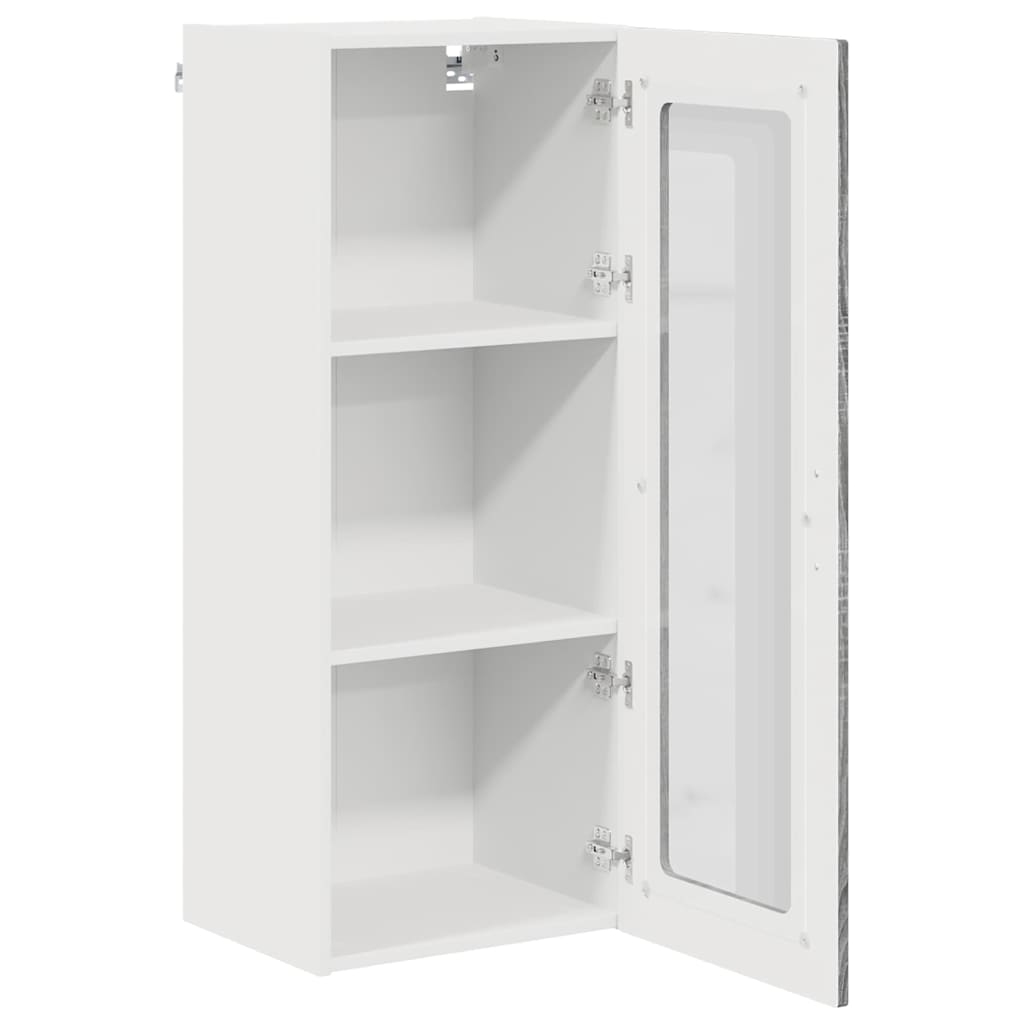 Kitchen Wall Cabinet with Shelf Grey Sonoma 40 x 31 x 100 cm