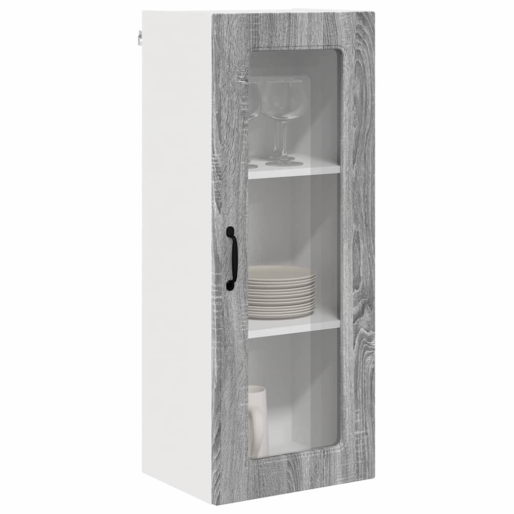 Kitchen Wall Cabinet with Shelf Grey Sonoma 40 x 31 x 100 cm