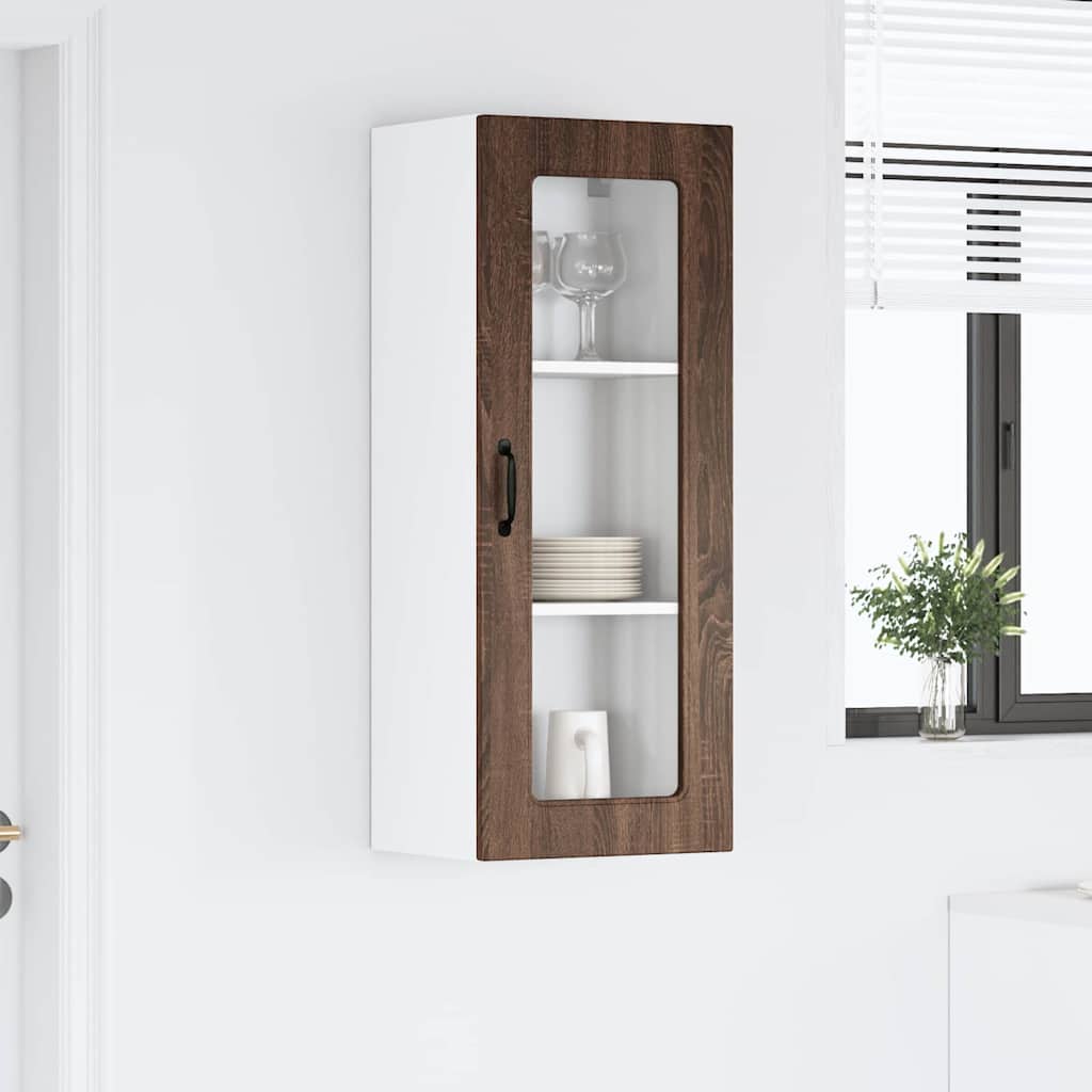 Kitchen Wall Cabinet Brown Oak 40 x 31 x 100 cm Engineered Wood