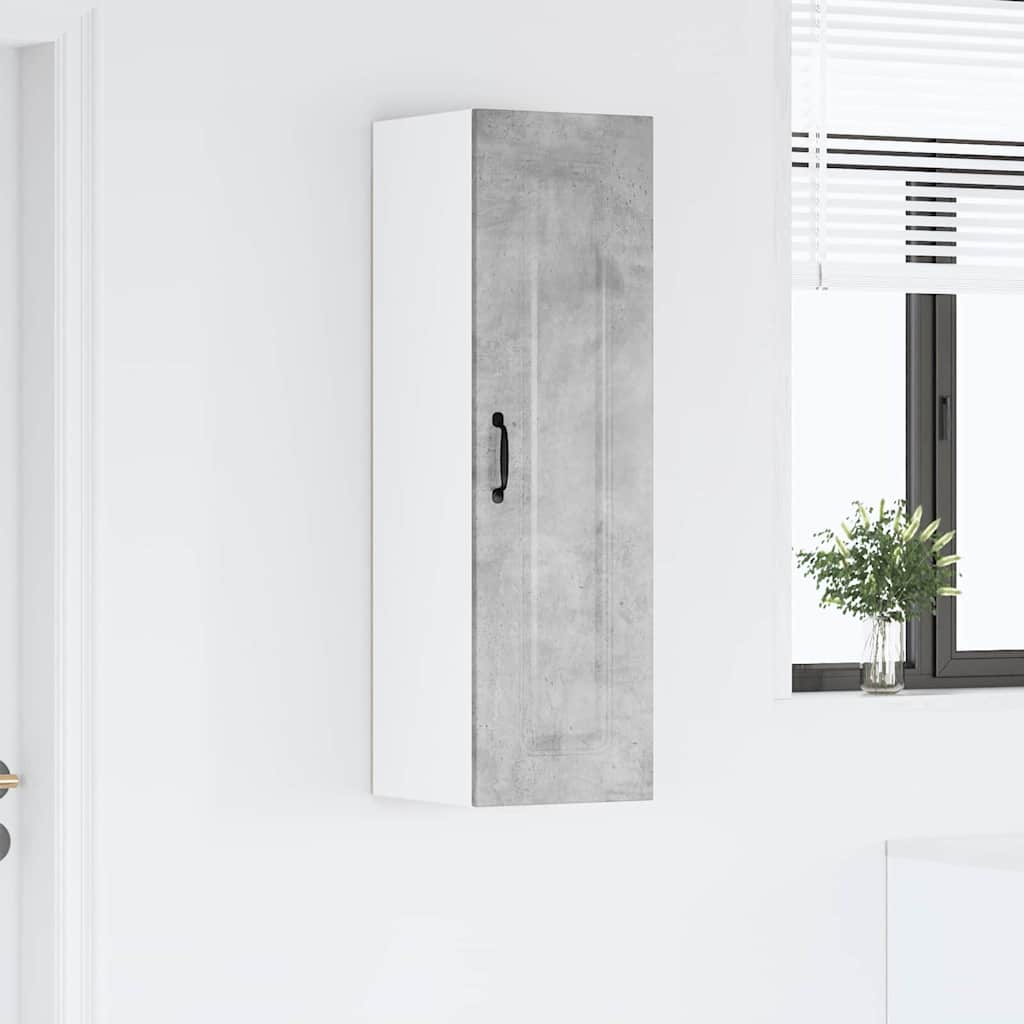 Kitchen Wall Cabinet with Shelf Concrete Grey 30 x 31 x 100 cm