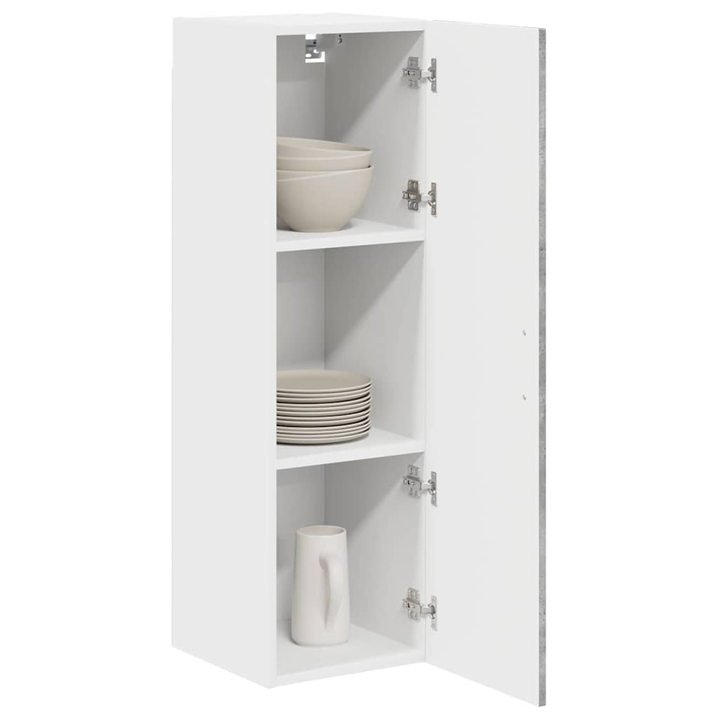Kitchen Wall Cabinet with Shelf Concrete Grey 30 x 31 x 100 cm