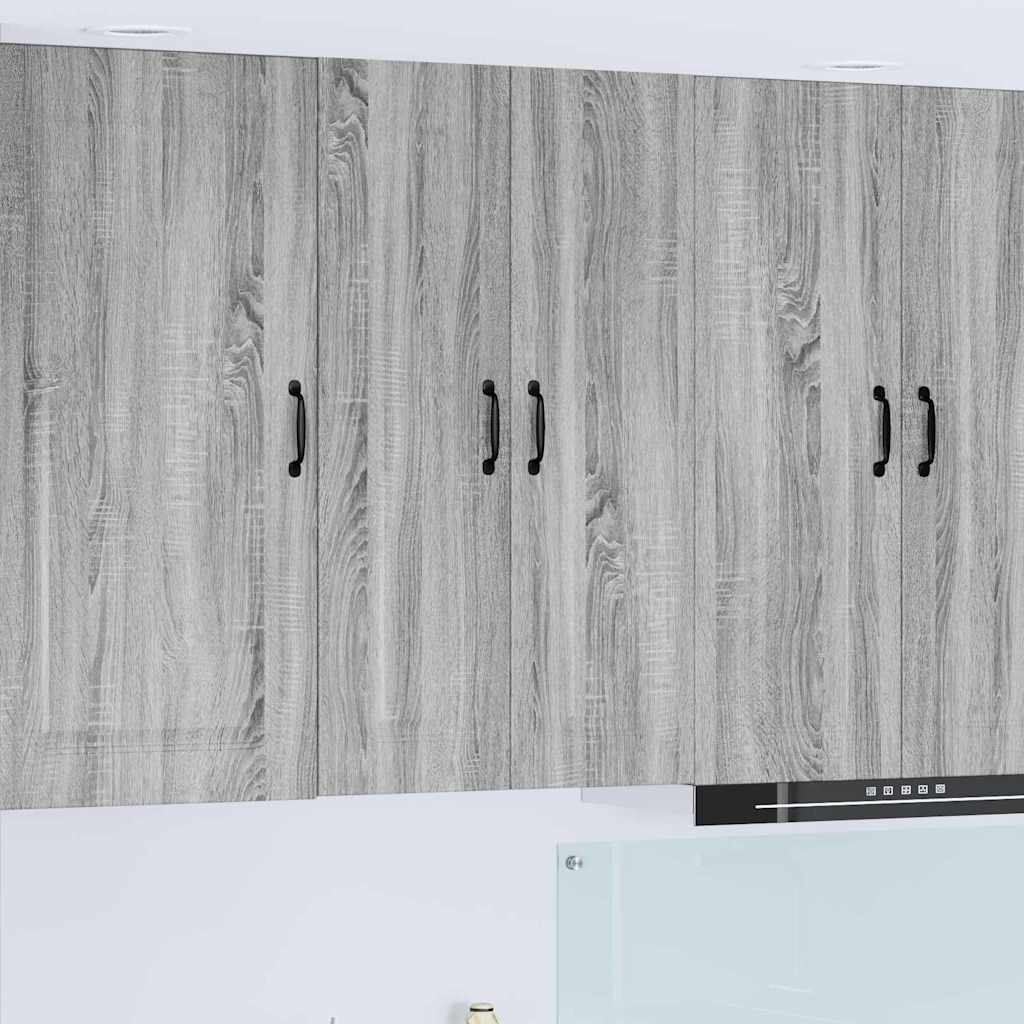 Kitchen Wall Cabinet with Shelf Grey Sonoma 60 x 31 x 100 cm