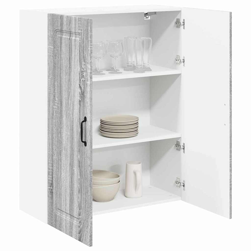 Kitchen Wall Cabinet with Shelf Grey Sonoma 80 x 31 x 100 cm