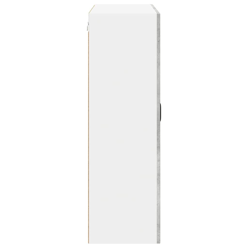 Kitchen Wall Cabinet with Shelf Concrete Grey 80 x 31 x 100 cm