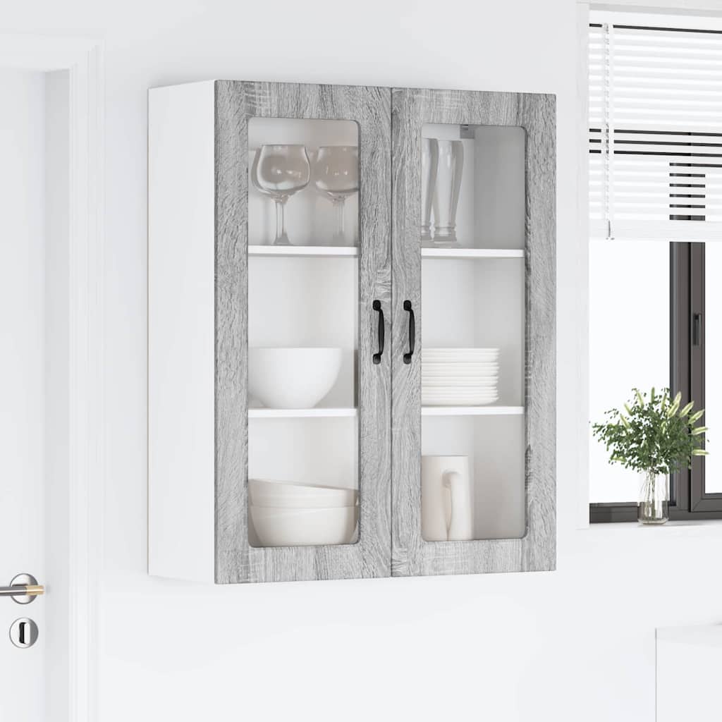 Kitchen Wall Cabinet with Shelf Grey Sonoma 80 x 31 x 100 cm