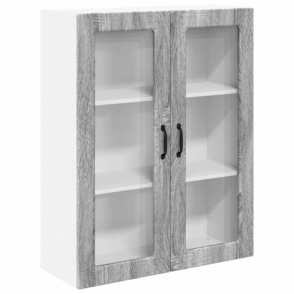 Kitchen Wall Cabinet with Shelf Grey Sonoma 80 x 31 x 100 cm