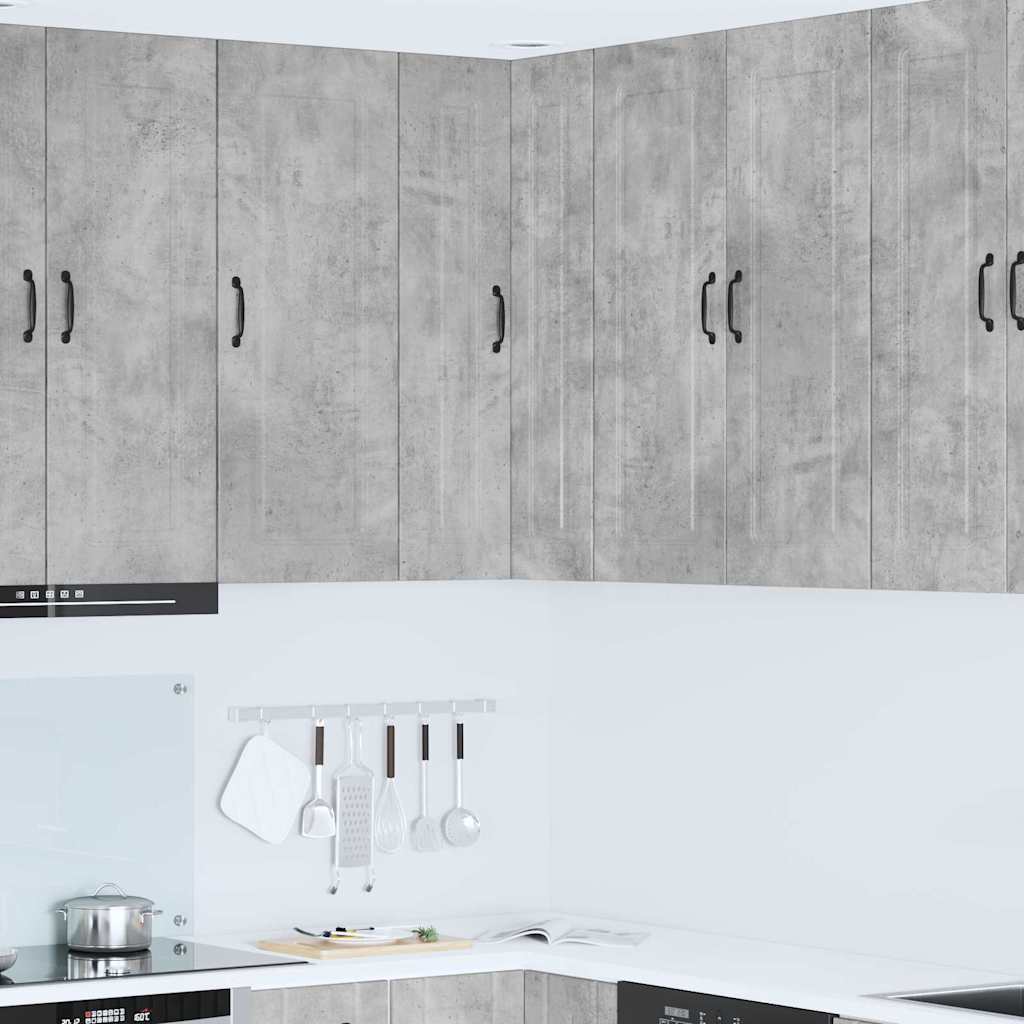 Kitchen Wall Cabinet with Shelf Concrete Grey 57 x 57 x 100 cm