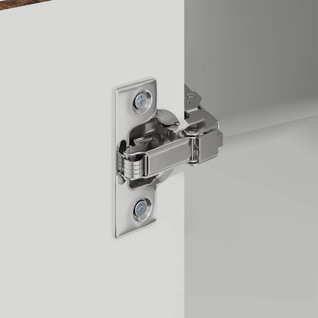 Kitchen Wall Cabinet with Shelf Smoked Oak 57 x 57 x 100 cm