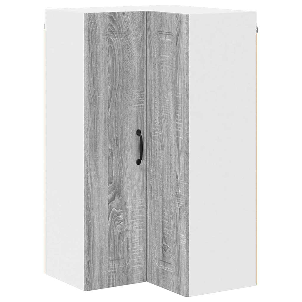 Kitchen Wall Cabinet with Shelf Grey Sonoma 57 x 57 x 100 cm