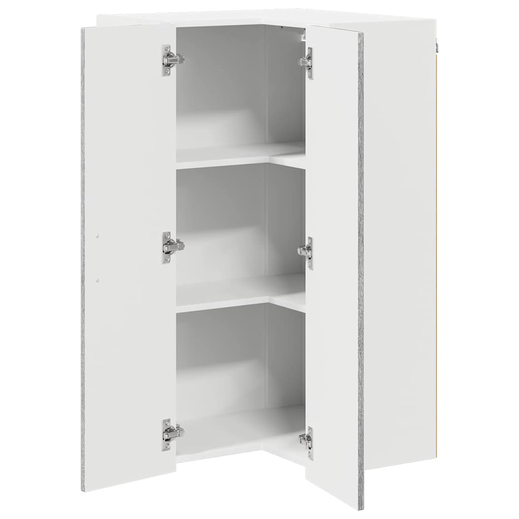 Kitchen Wall Cabinet with Shelf Grey Sonoma 57 x 57 x 100 cm