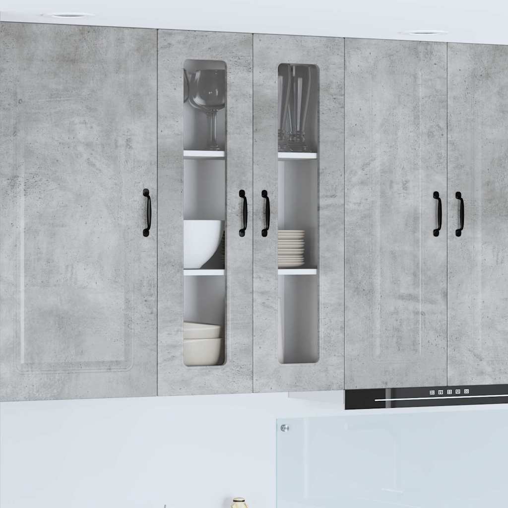 Kitchen Wall Cabinet with Shelf Concrete Grey 60 x 31 x 100 cm
