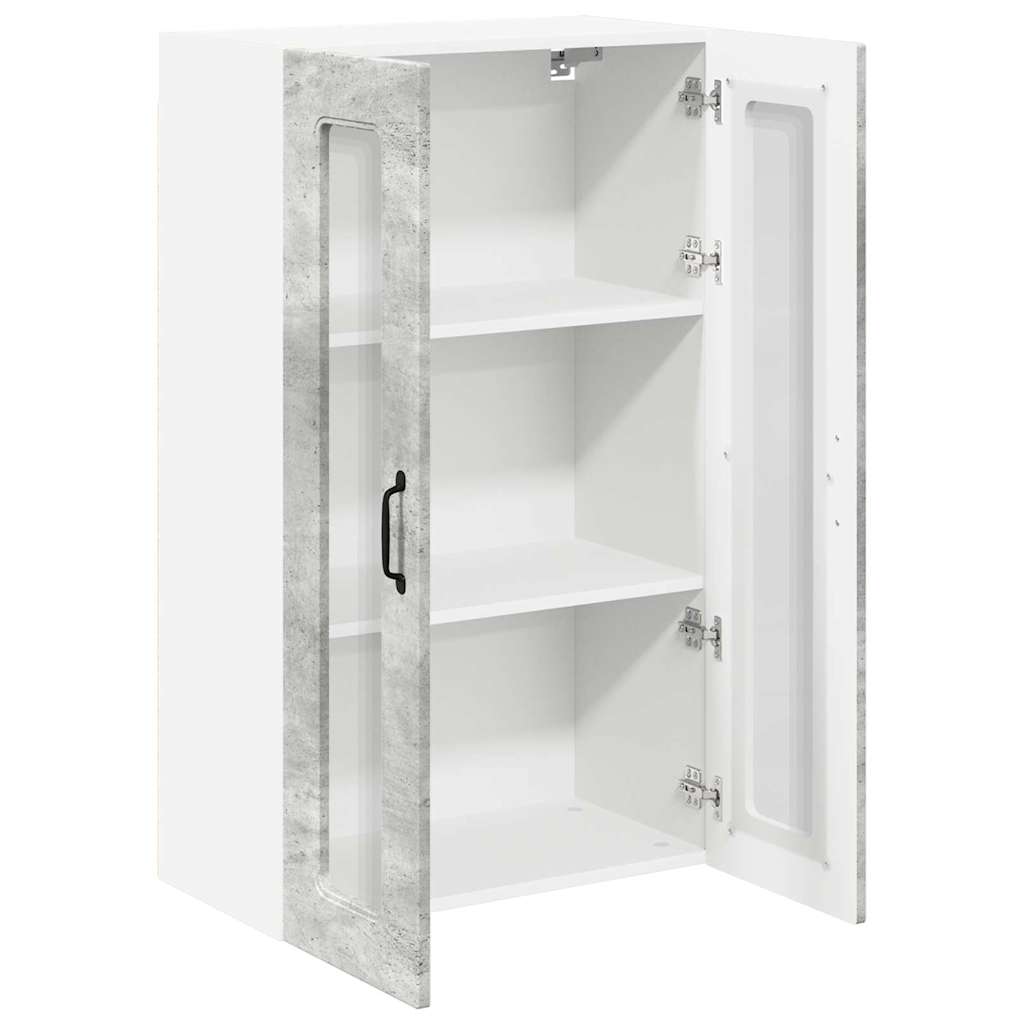 Kitchen Wall Cabinet with Shelf Concrete Grey 60 x 31 x 100 cm