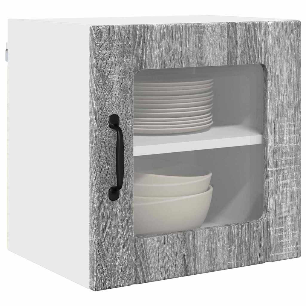 Kitchen Wall Cabinet with Shelf Grey Sonoma 40 x 31 x 40 cm