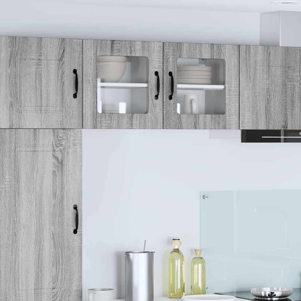 Kitchen Wall Cabinet 2 pcs Grey Sonoma 40 x 31 x 40 cm