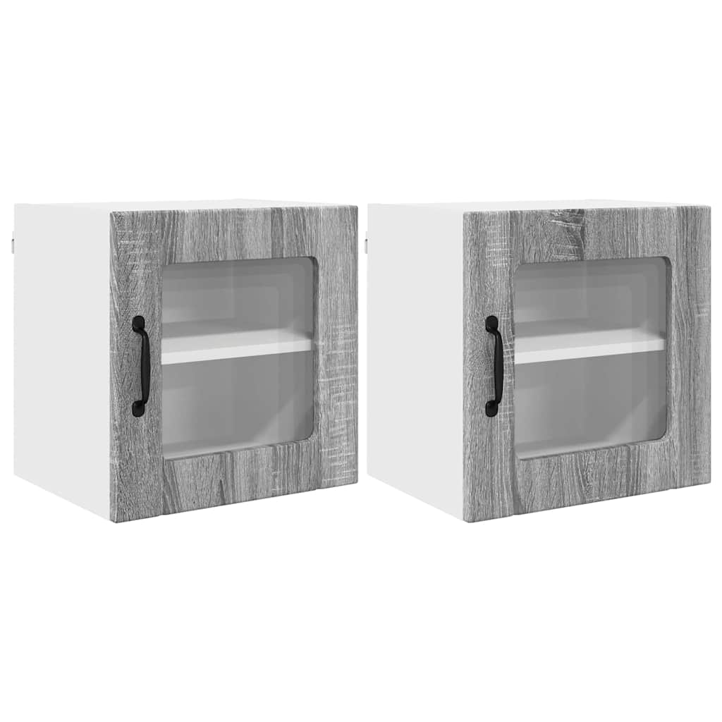 Kitchen Wall Cabinet 2 pcs Grey Sonoma 40 x 31 x 40 cm