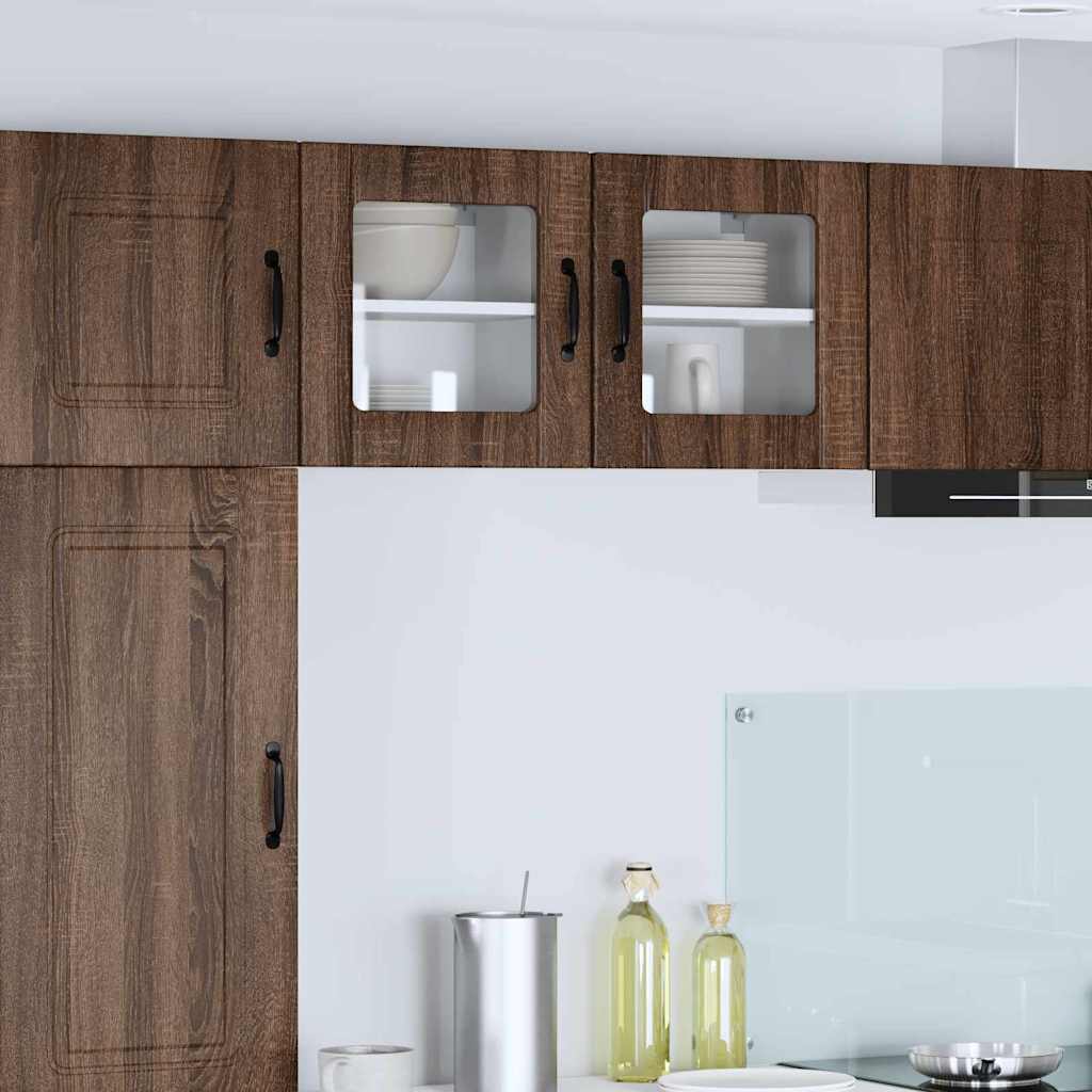Kitchen Wall Cabinet with Shelf 2 pcs Brown Oak 40 x 31 x 40 cm