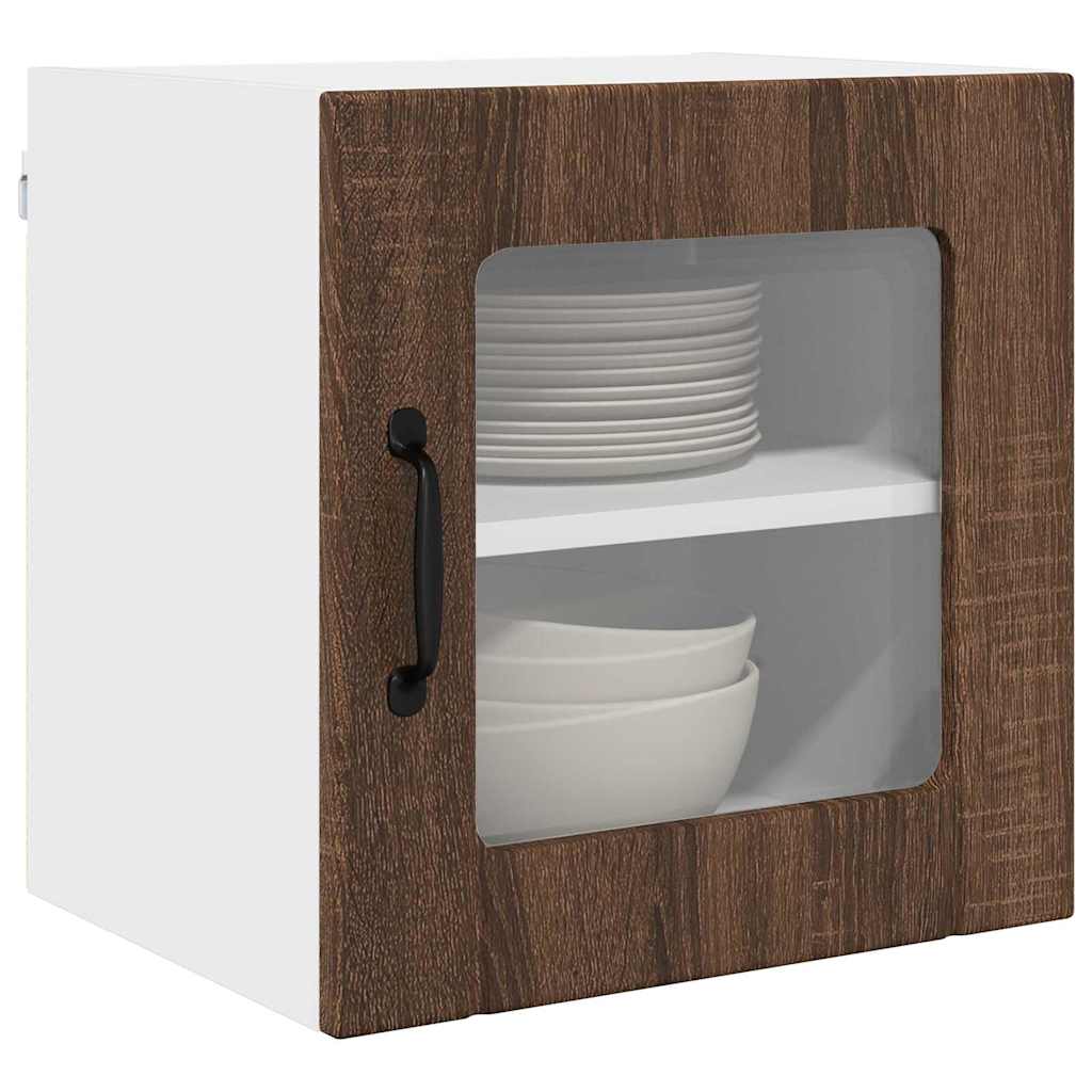 Kitchen Wall Cabinet with Shelf 2 pcs Brown Oak 40 x 31 x 40 cm