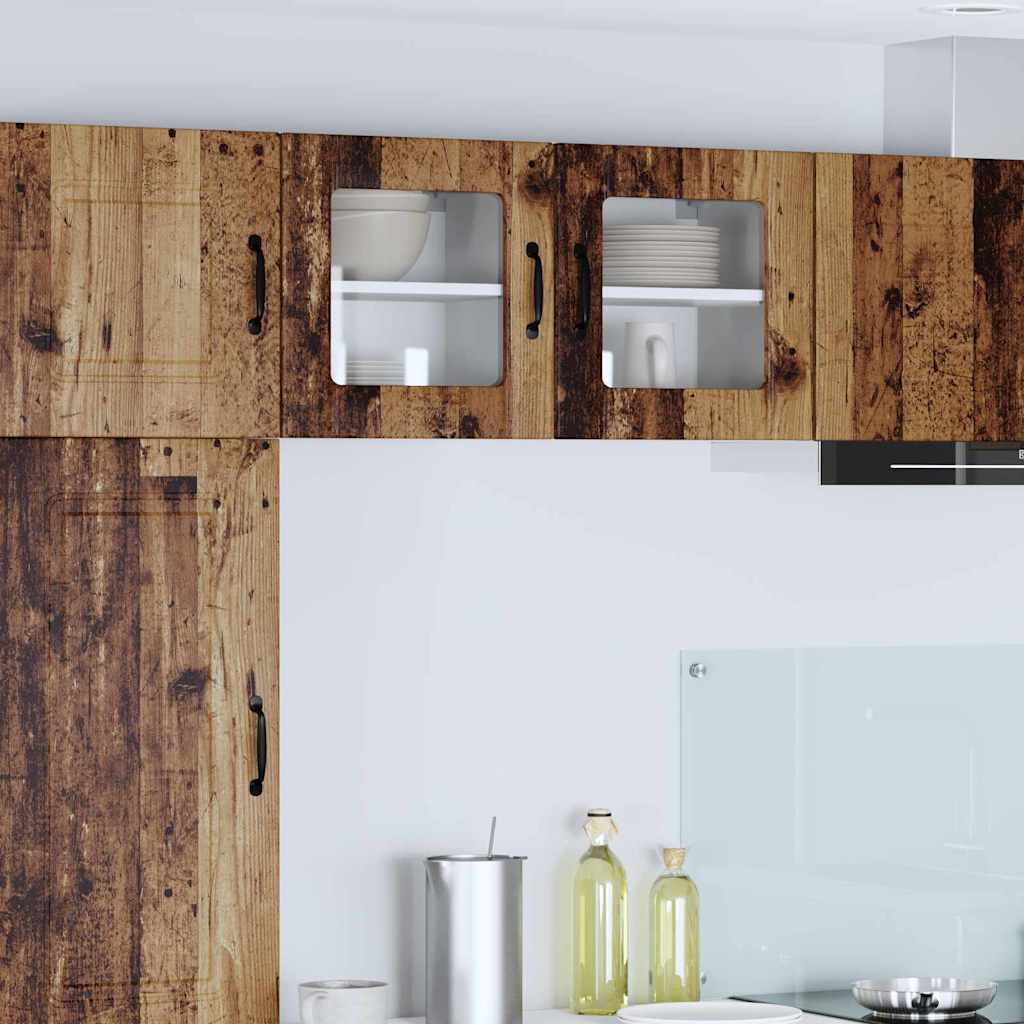 Kitchen Wall Cabinet with Shelf 2 pcs Old Wood 40 x 31 x 40 cm