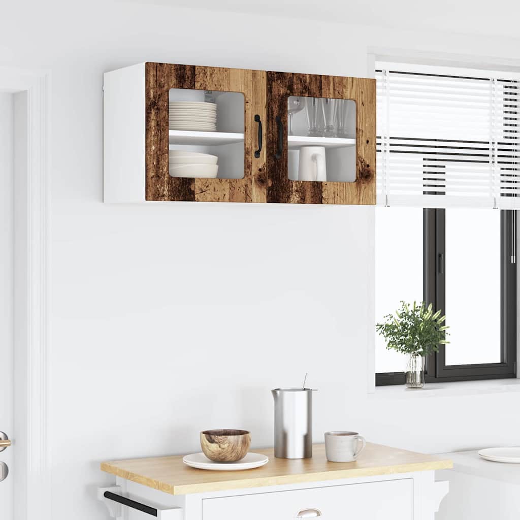 Kitchen Wall Cabinet with Shelf 2 pcs Old Wood 40 x 31 x 40 cm