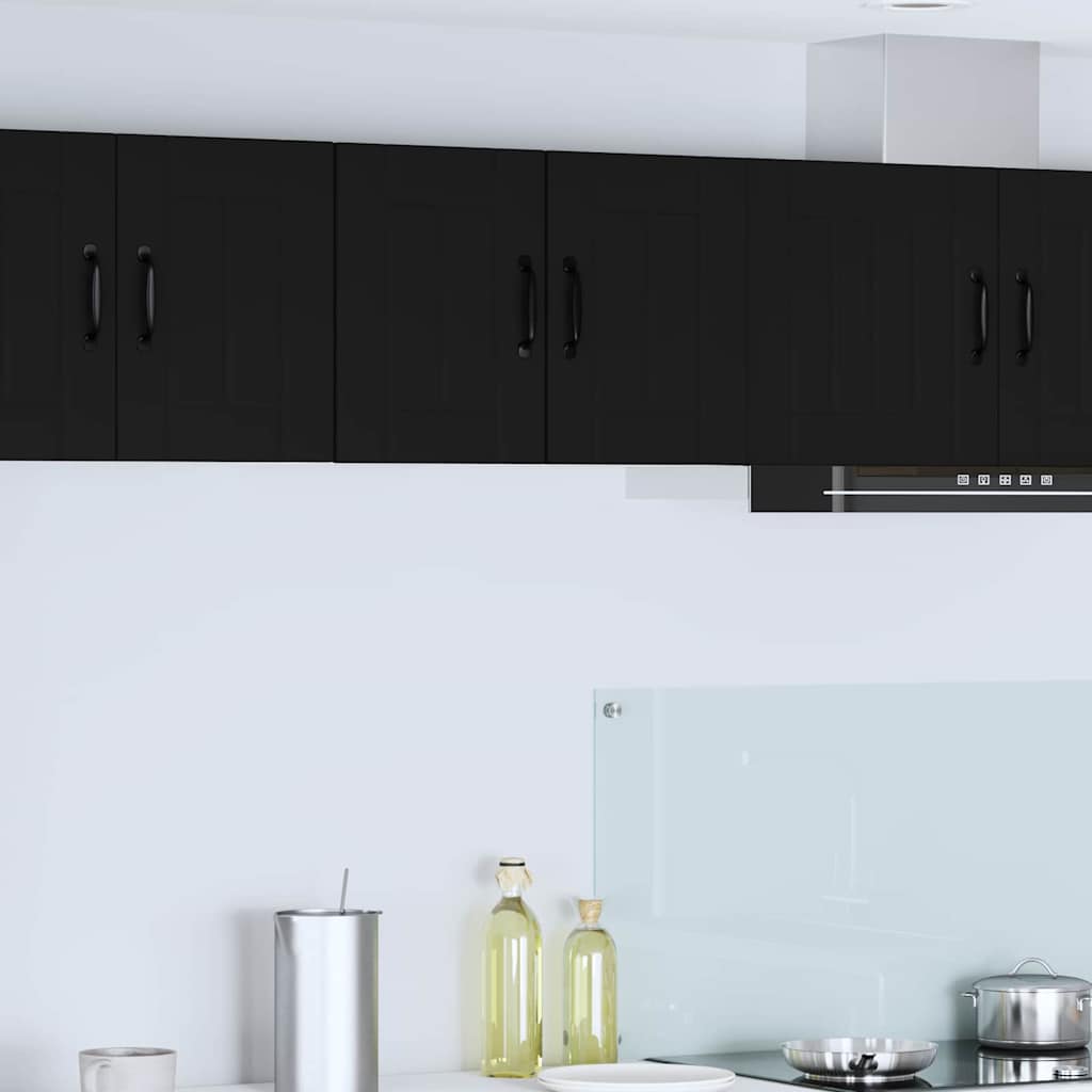 Kitchen Wall Cabinet with Shelf 2 pcs Black 30 x 31 x 40 cm