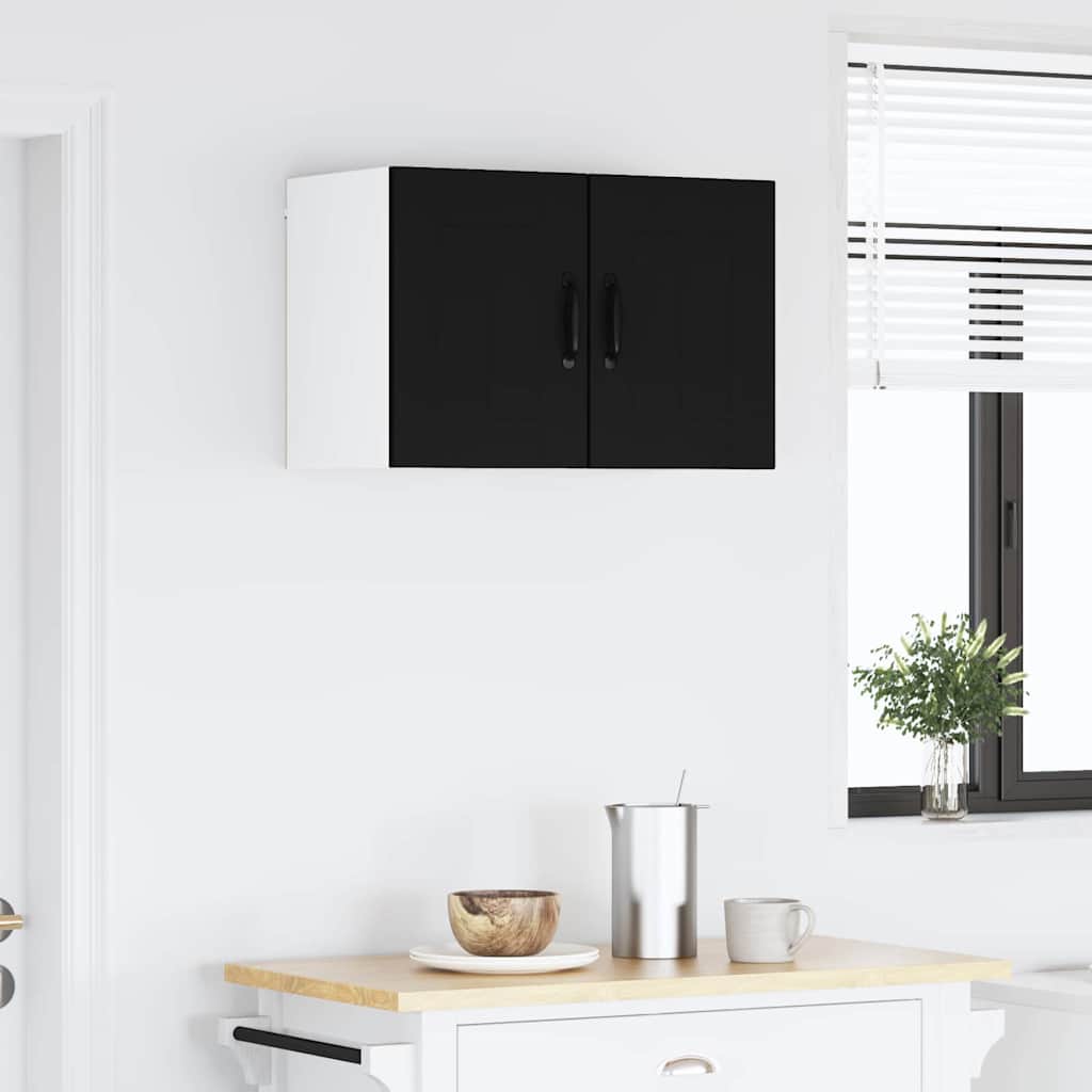 Kitchen Wall Cabinet with Shelf 2 pcs Black 30 x 31 x 40 cm