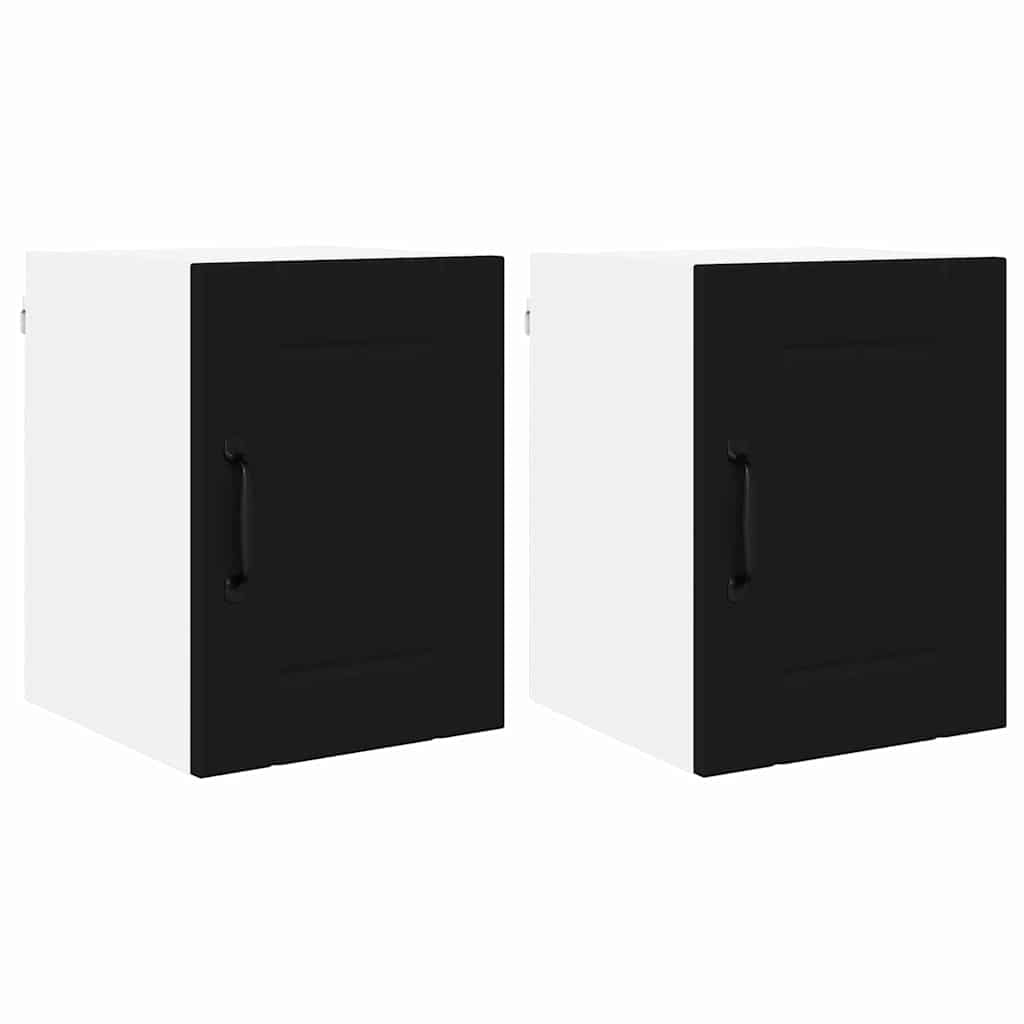 Kitchen Wall Cabinet with Shelf 2 pcs Black 30 x 31 x 40 cm