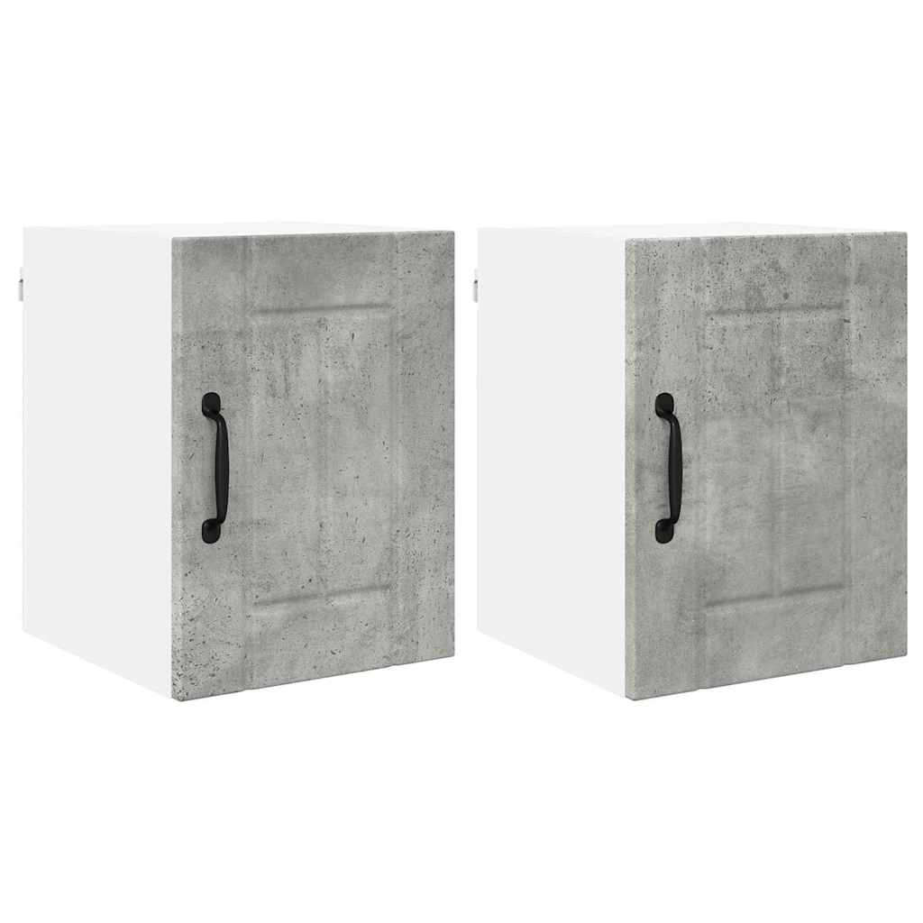 Kitchen Wall Cabinet 2 pcs Concrete Grey 30 x 31 x 40 cm