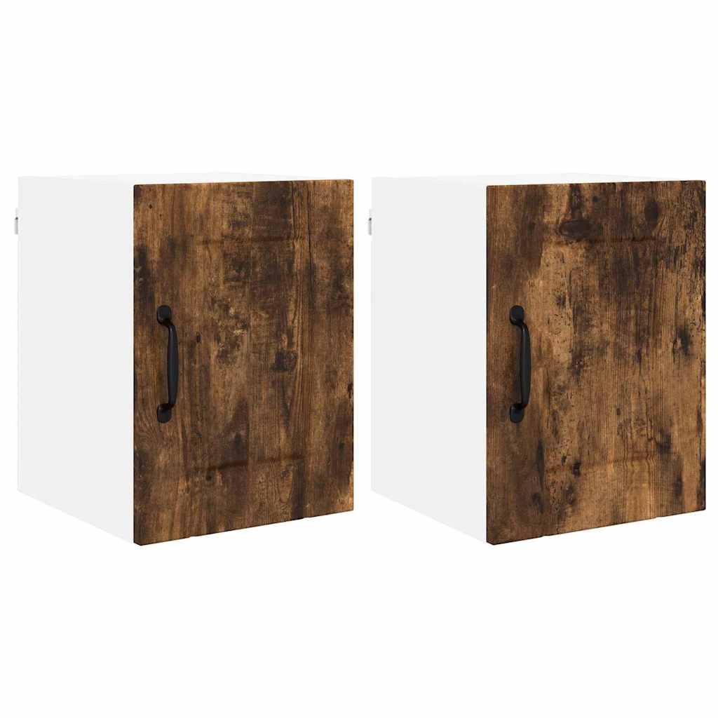 Kitchen Wall Cabinet 2 pcs Smoked Oak 30 x 31 x 40 cm